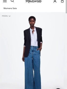 Madewell wide sweep denim trouser